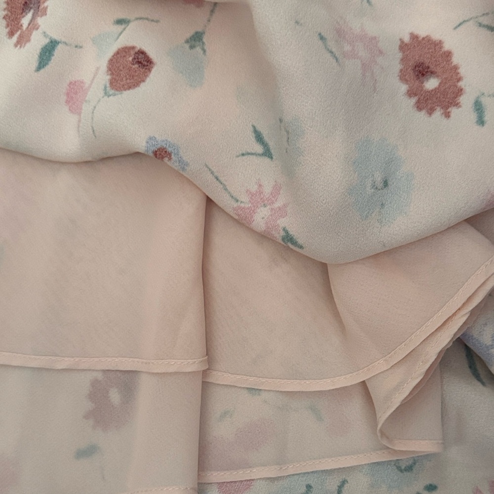 Samsøe Samsøe Alsop Pink Floral Skirt Sz M - Picture 5 of 7